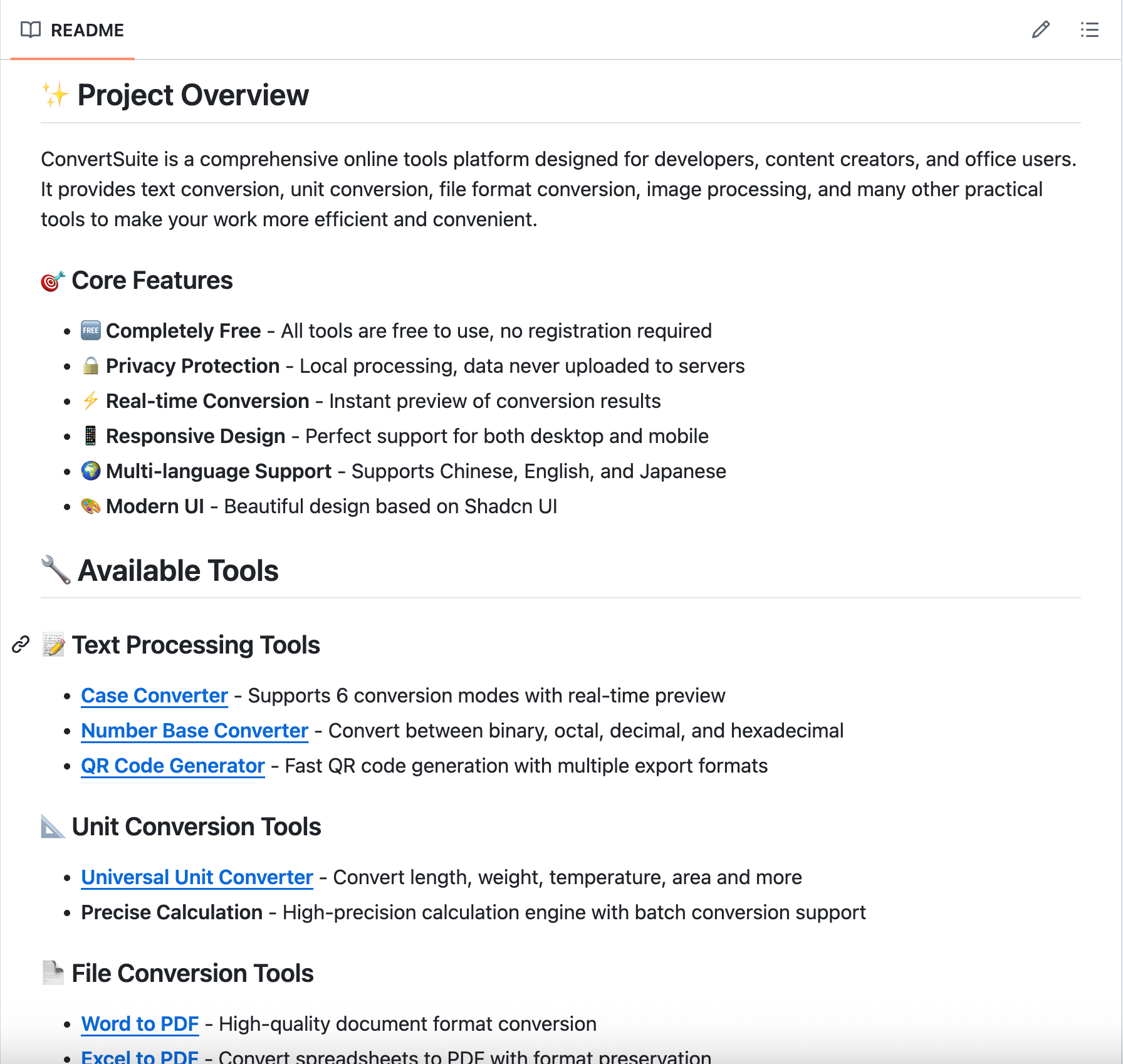 GitHub README example